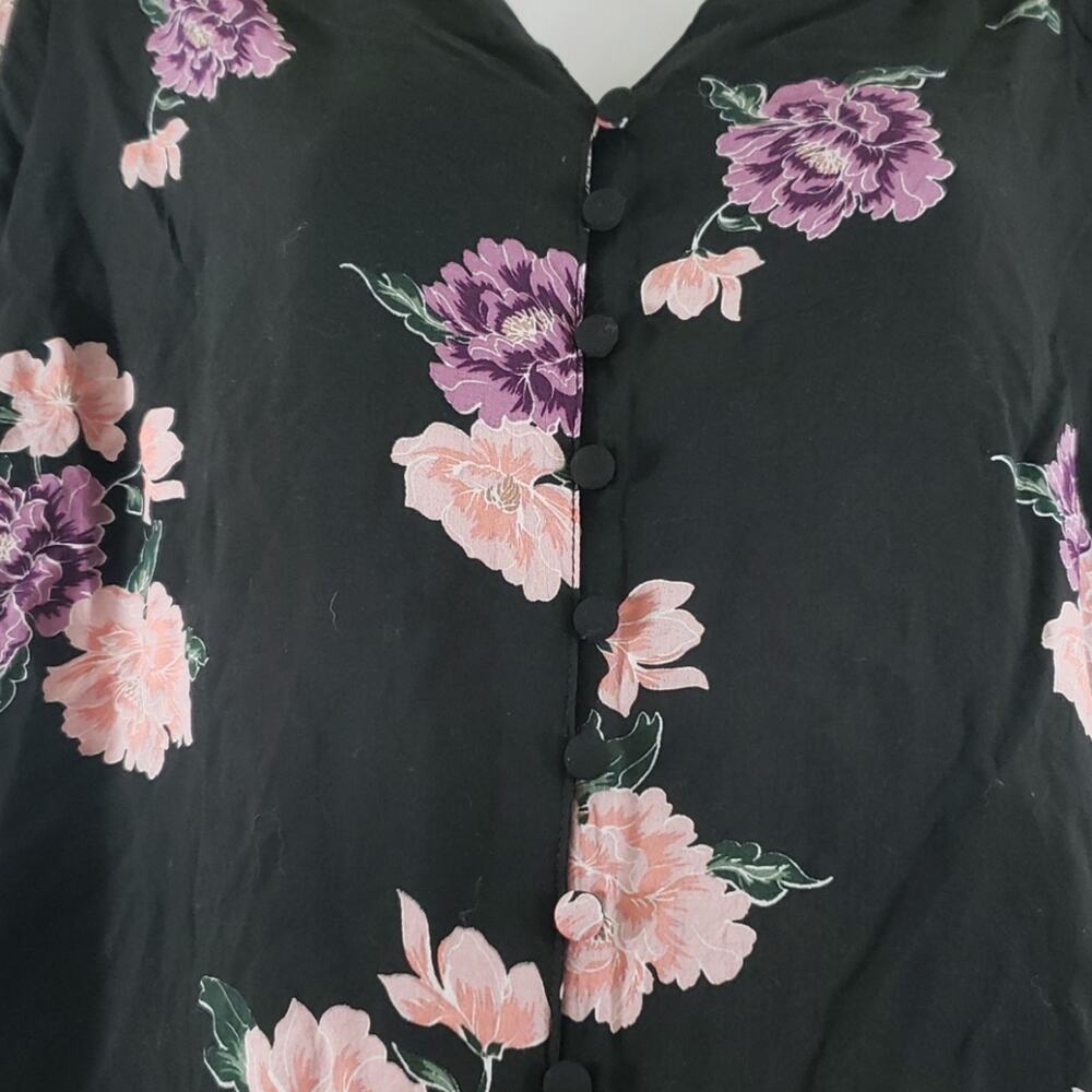 Torrid Harper Floral Bunches Challis Blouse 00/10 - Picture 5 of 8
